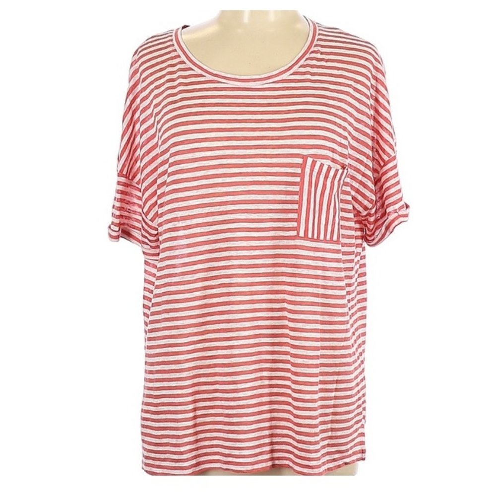 Caslon Short Sleeve Linen-Blend Tee